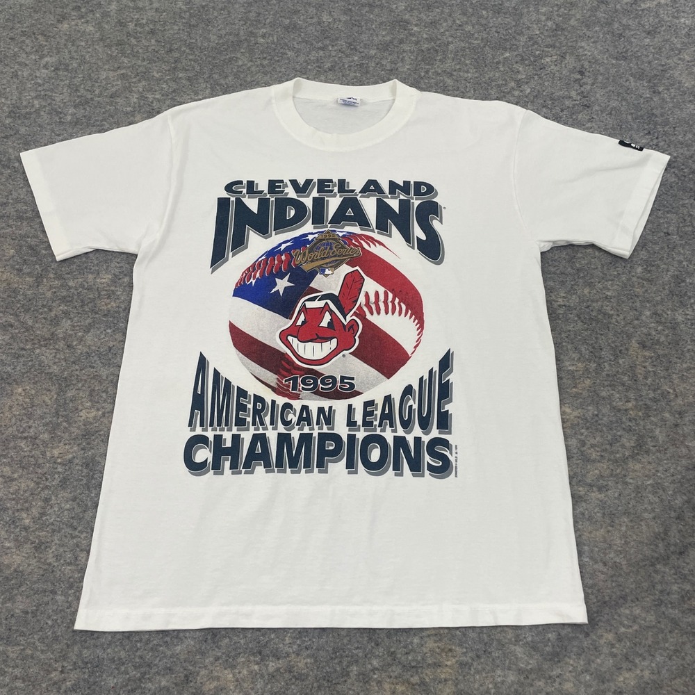 VTG Starter 1995 Cleveland Indians American League Champions T-Shirt Men's M